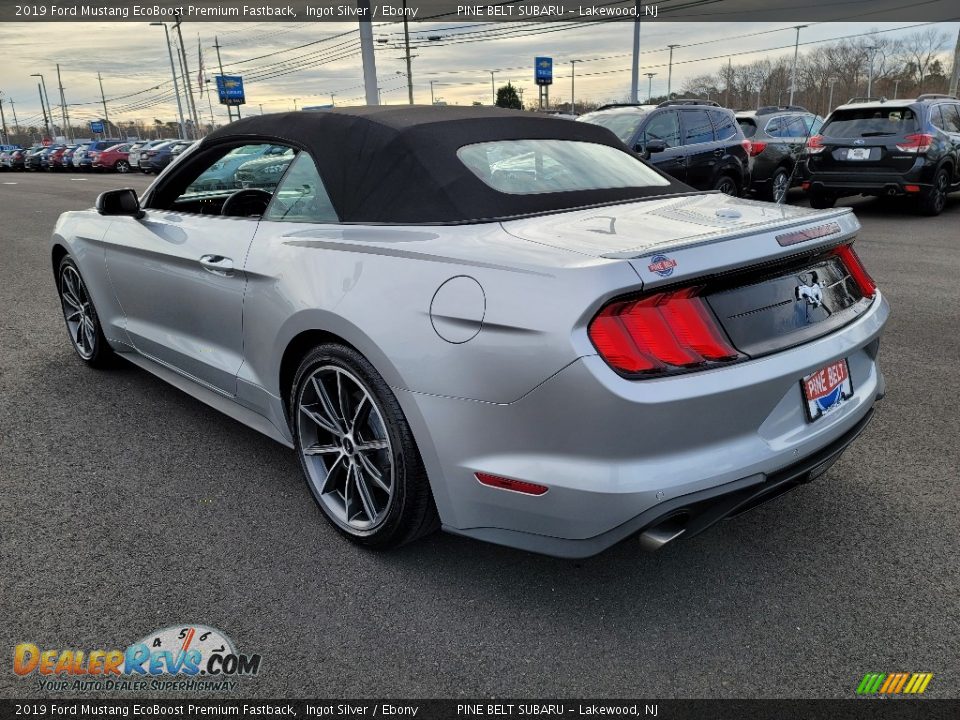 2019 Ford Mustang EcoBoost Premium Fastback Ingot Silver / Ebony Photo #23