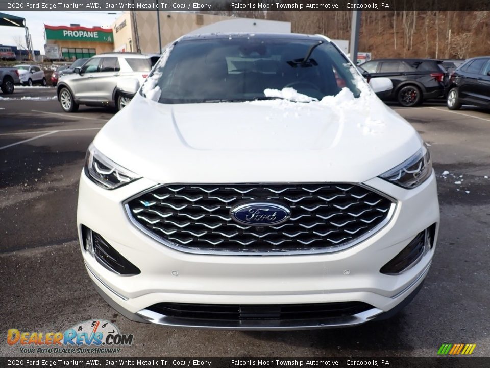 2020 Ford Edge Titanium AWD Star White Metallic Tri-Coat / Ebony Photo #4