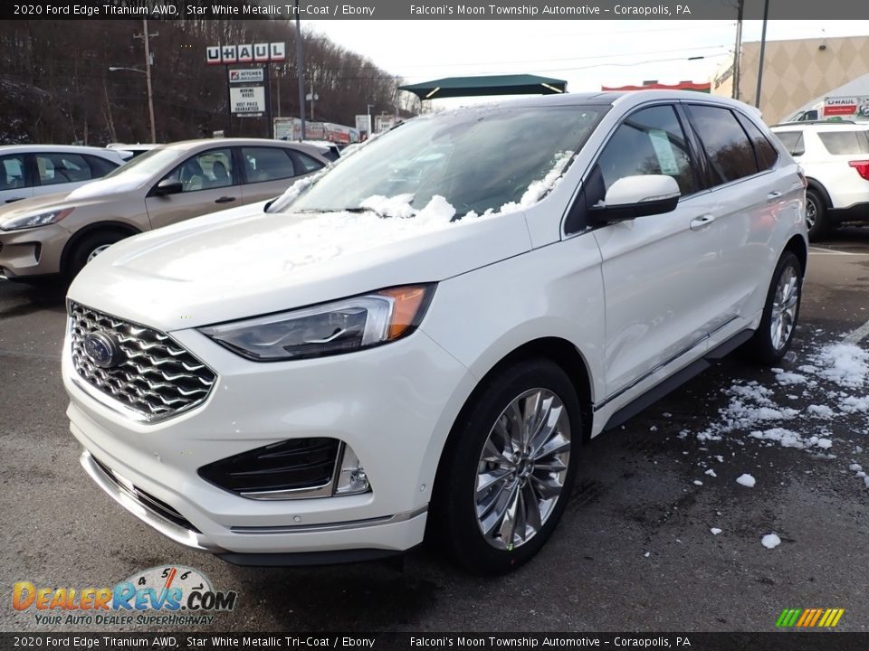 2020 Ford Edge Titanium AWD Star White Metallic Tri-Coat / Ebony Photo #5