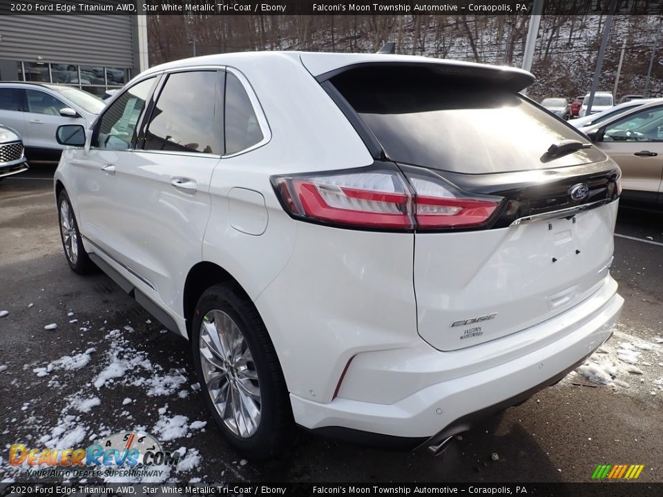 2020 Ford Edge Titanium AWD Star White Metallic Tri-Coat / Ebony Photo #6