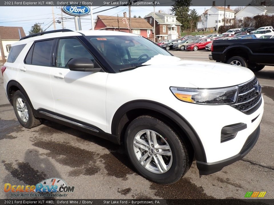 2021 Ford Explorer XLT 4WD Oxford White / Ebony Photo #8