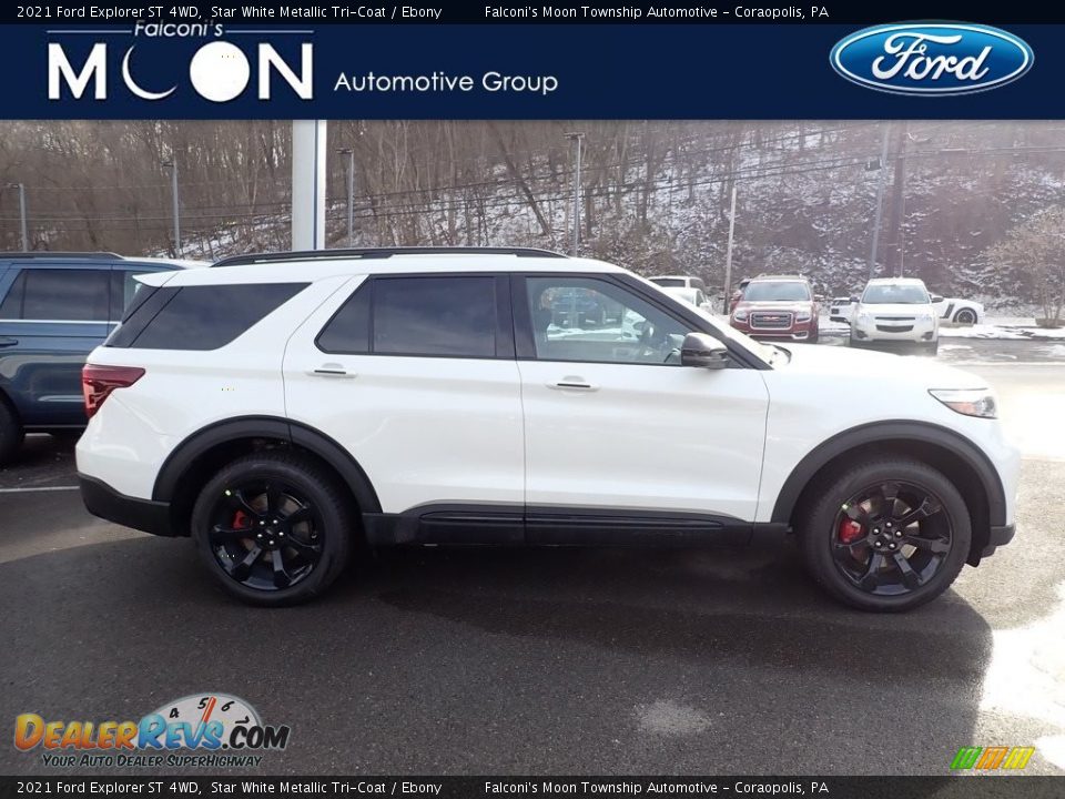 2021 Ford Explorer ST 4WD Star White Metallic Tri-Coat / Ebony Photo #1