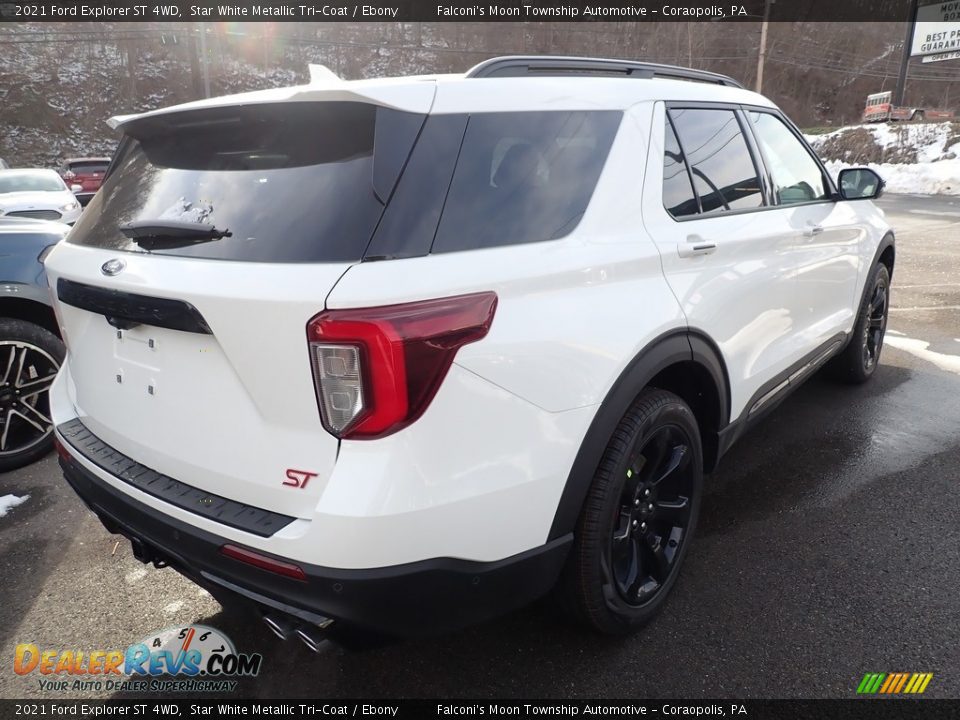 2021 Ford Explorer ST 4WD Star White Metallic Tri-Coat / Ebony Photo #2