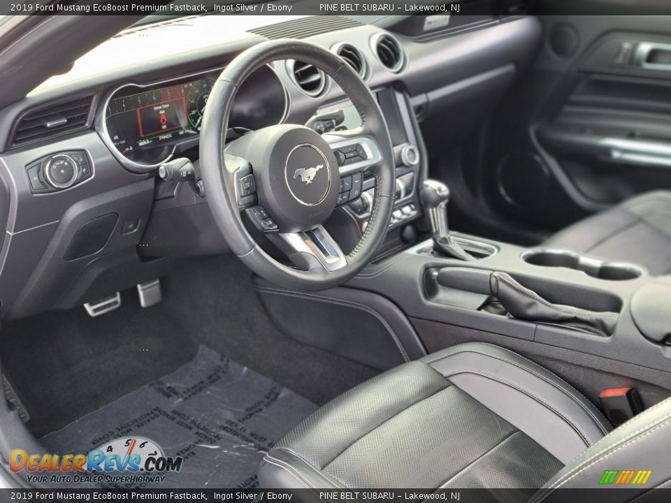 2019 Ford Mustang EcoBoost Premium Fastback Ingot Silver / Ebony Photo #36