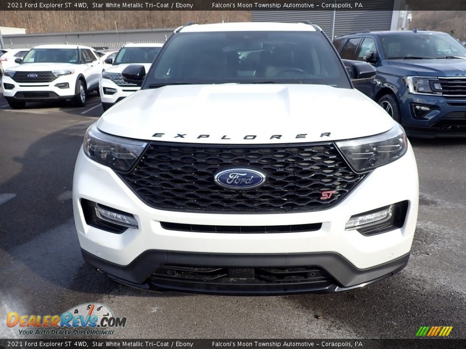 2021 Ford Explorer ST 4WD Star White Metallic Tri-Coat / Ebony Photo #4