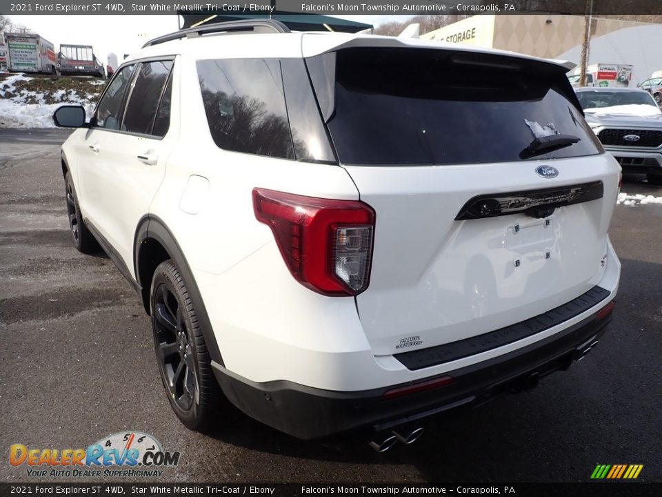 2021 Ford Explorer ST 4WD Star White Metallic Tri-Coat / Ebony Photo #6