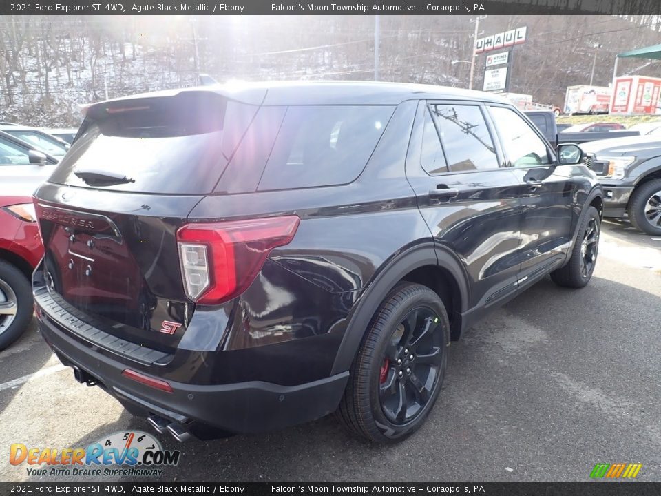 2021 Ford Explorer ST 4WD Agate Black Metallic / Ebony Photo #2