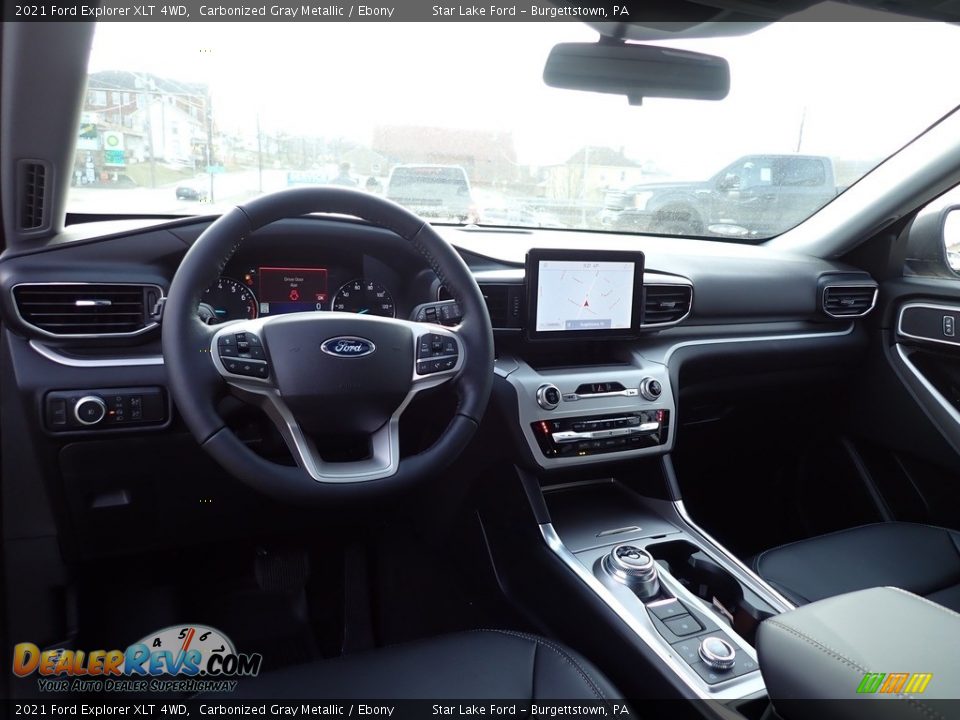 Ebony Interior - 2021 Ford Explorer XLT 4WD Photo #12