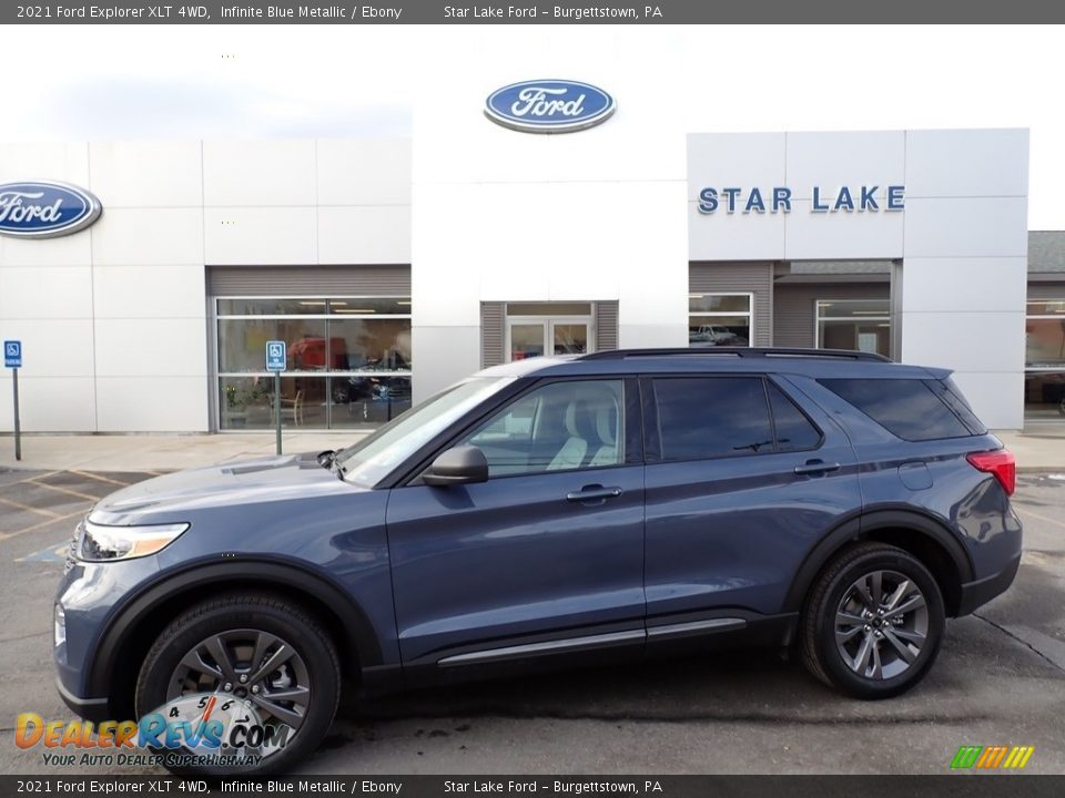 2021 Ford Explorer XLT 4WD Infinite Blue Metallic / Ebony Photo #1