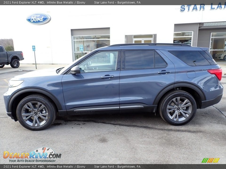 2021 Ford Explorer XLT 4WD Infinite Blue Metallic / Ebony Photo #2