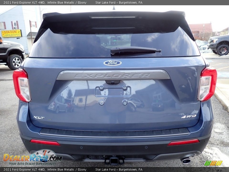 2021 Ford Explorer XLT 4WD Infinite Blue Metallic / Ebony Photo #4
