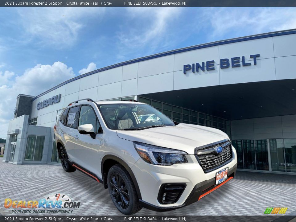 2021 Subaru Forester 2.5i Sport Crystal White Pearl / Gray Photo #1