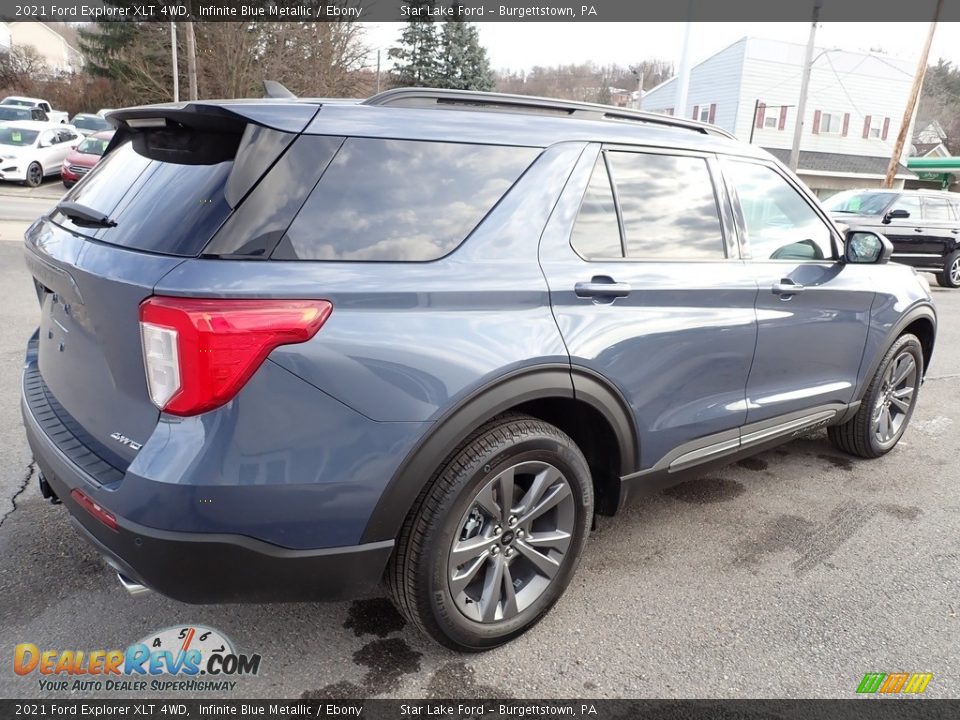 2021 Ford Explorer XLT 4WD Infinite Blue Metallic / Ebony Photo #6