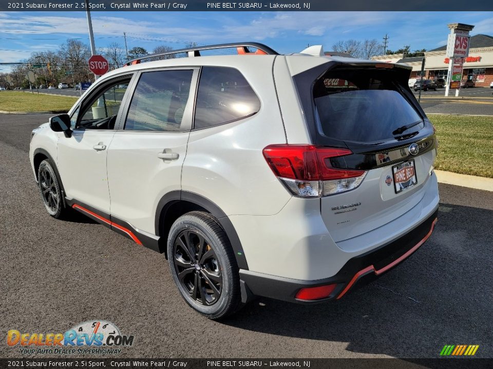 2021 Subaru Forester 2.5i Sport Crystal White Pearl / Gray Photo #6