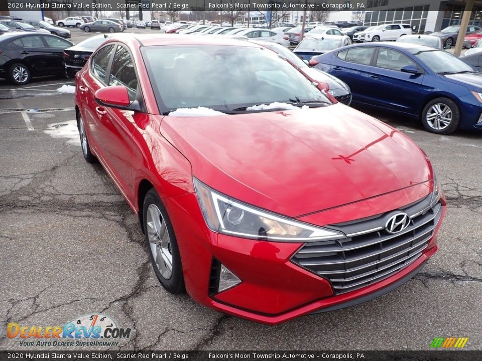 2020 Hyundai Elantra Value Edition Scarlet Red Pearl / Beige Photo #3