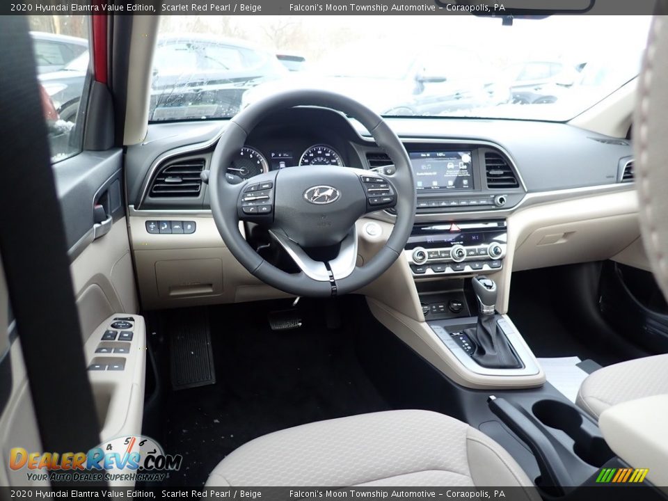 Beige Interior - 2020 Hyundai Elantra Value Edition Photo #9