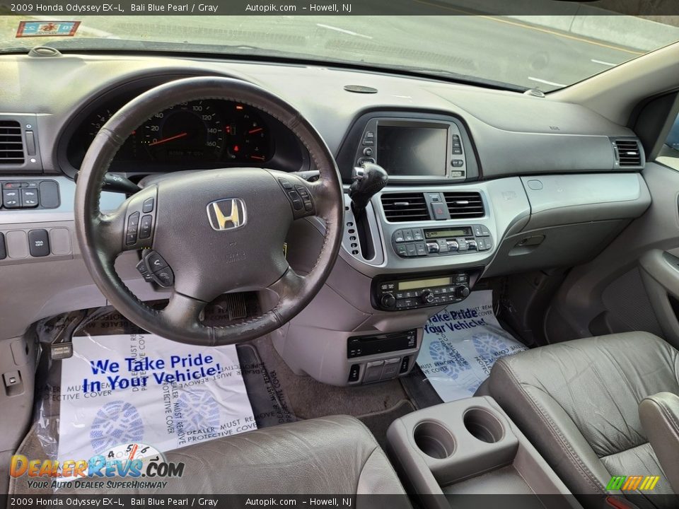 2009 Honda Odyssey EX-L Bali Blue Pearl / Gray Photo #12