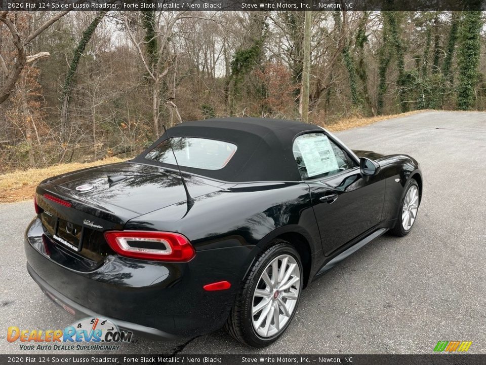 2020 Fiat 124 Spider Lusso Roadster Forte Black Metallic / Nero (Black) Photo #7