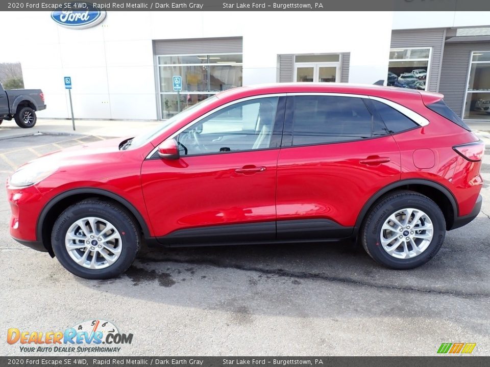 2020 Ford Escape SE 4WD Rapid Red Metallic / Dark Earth Gray Photo #2