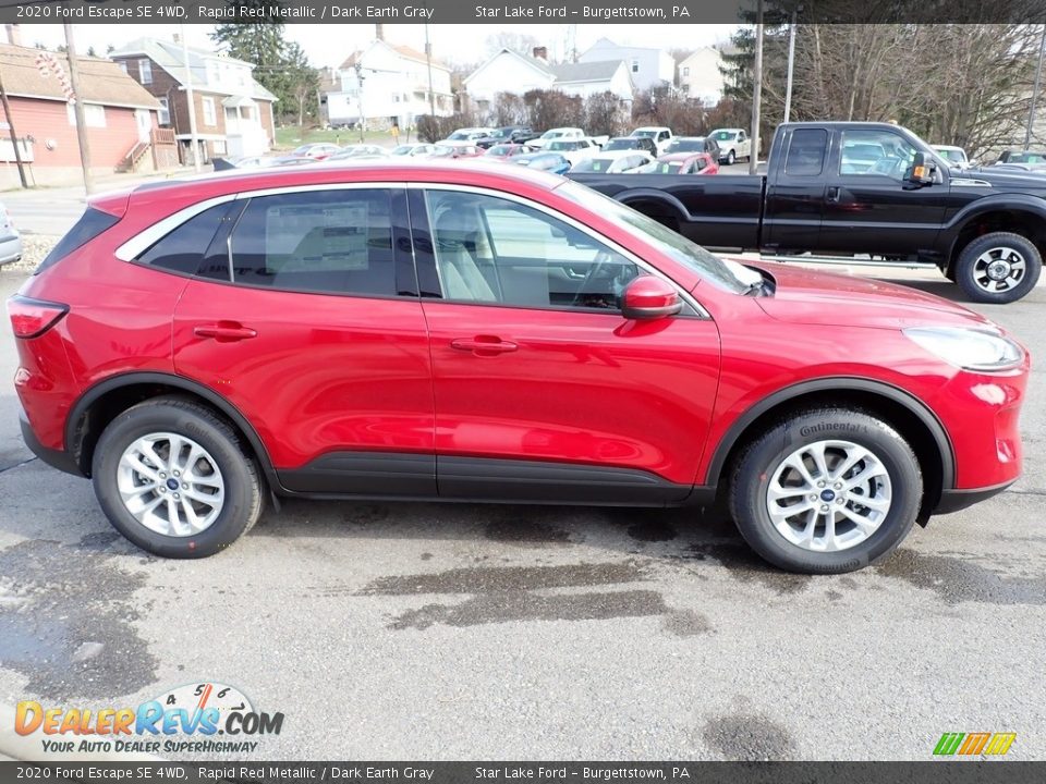 2020 Ford Escape SE 4WD Rapid Red Metallic / Dark Earth Gray Photo #7