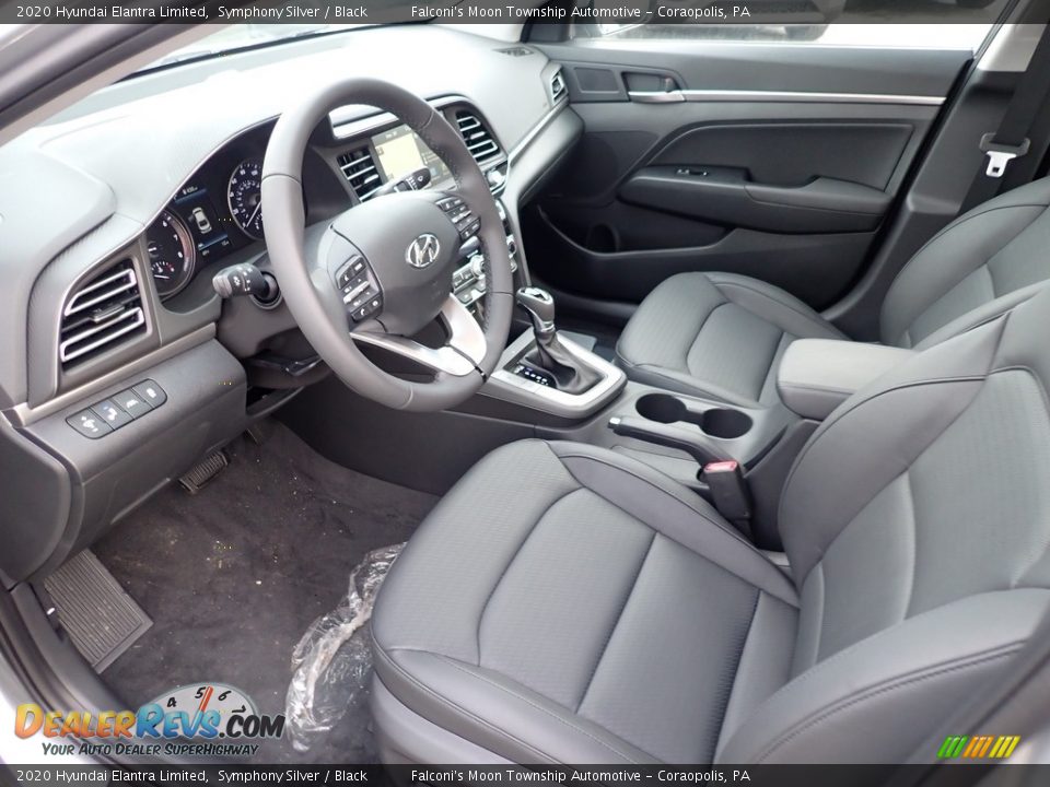 Black Interior - 2020 Hyundai Elantra Limited Photo #9