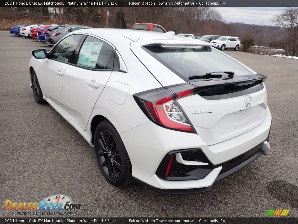 2021 Honda Civic EX Hatchback Platinum White Pearl / Black Photo #3