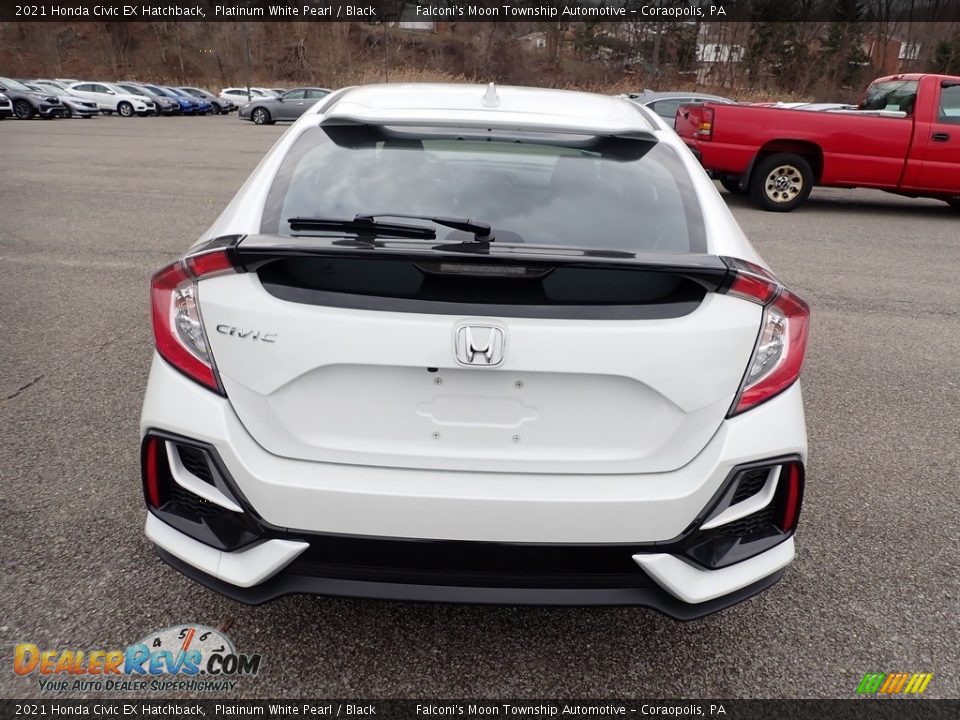 2021 Honda Civic EX Hatchback Platinum White Pearl / Black Photo #4