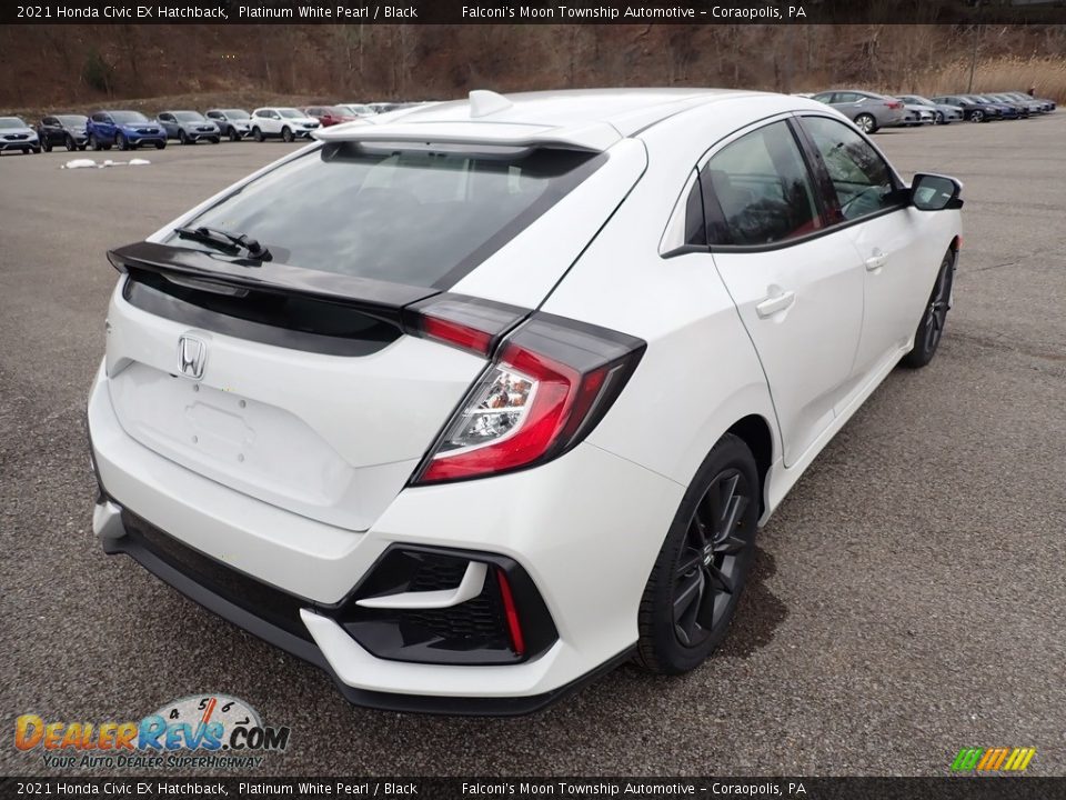 2021 Honda Civic EX Hatchback Platinum White Pearl / Black Photo #5