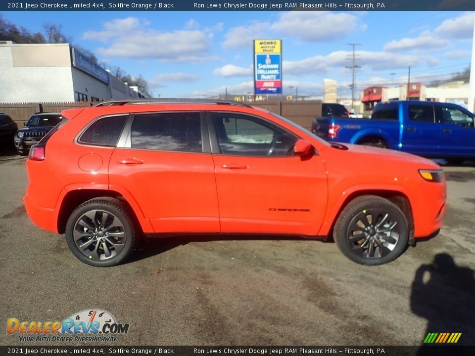 2021 Jeep Cherokee Limited 4x4 Spitfire Orange / Black Photo #4