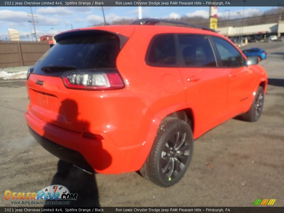 2021 Jeep Cherokee Limited 4x4 Spitfire Orange / Black Photo #5