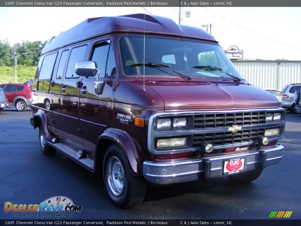 1995 Chevrolet Chevy Van G20 Passenger Conversion Radisson Red Metallic / Bordeaux Photo #3