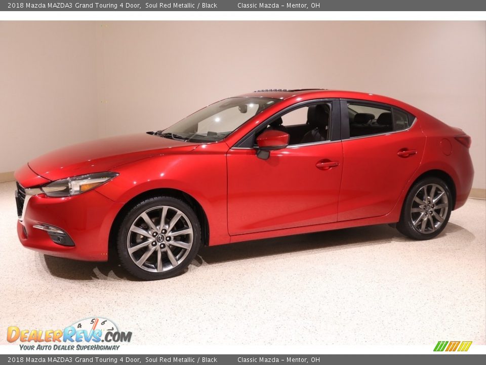2018 Mazda MAZDA3 Grand Touring 4 Door Soul Red Metallic / Black Photo #3