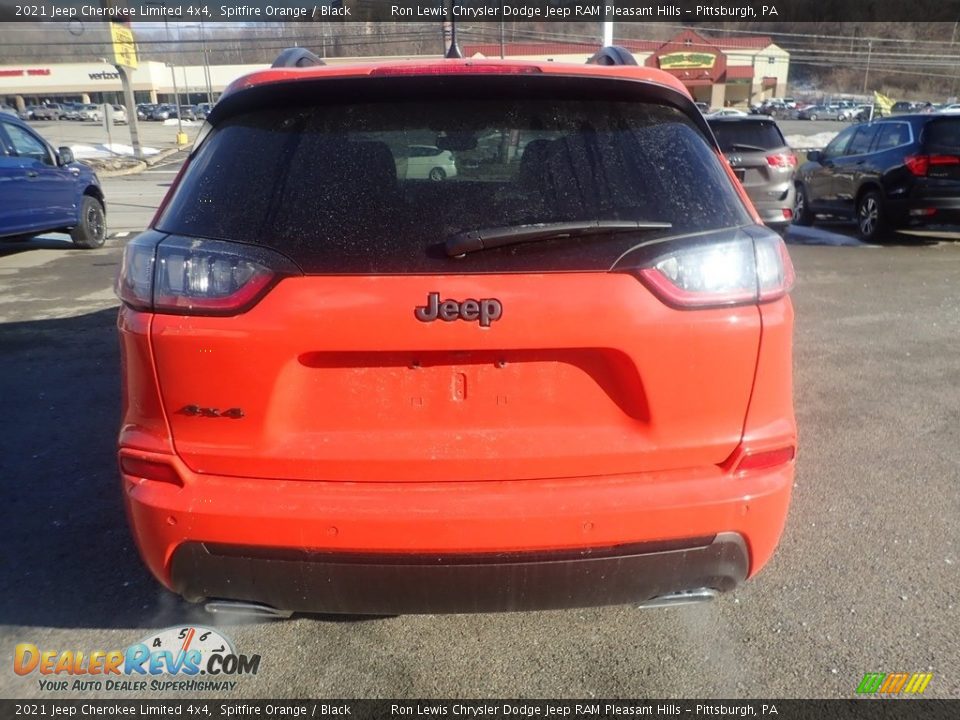 2021 Jeep Cherokee Limited 4x4 Spitfire Orange / Black Photo #10