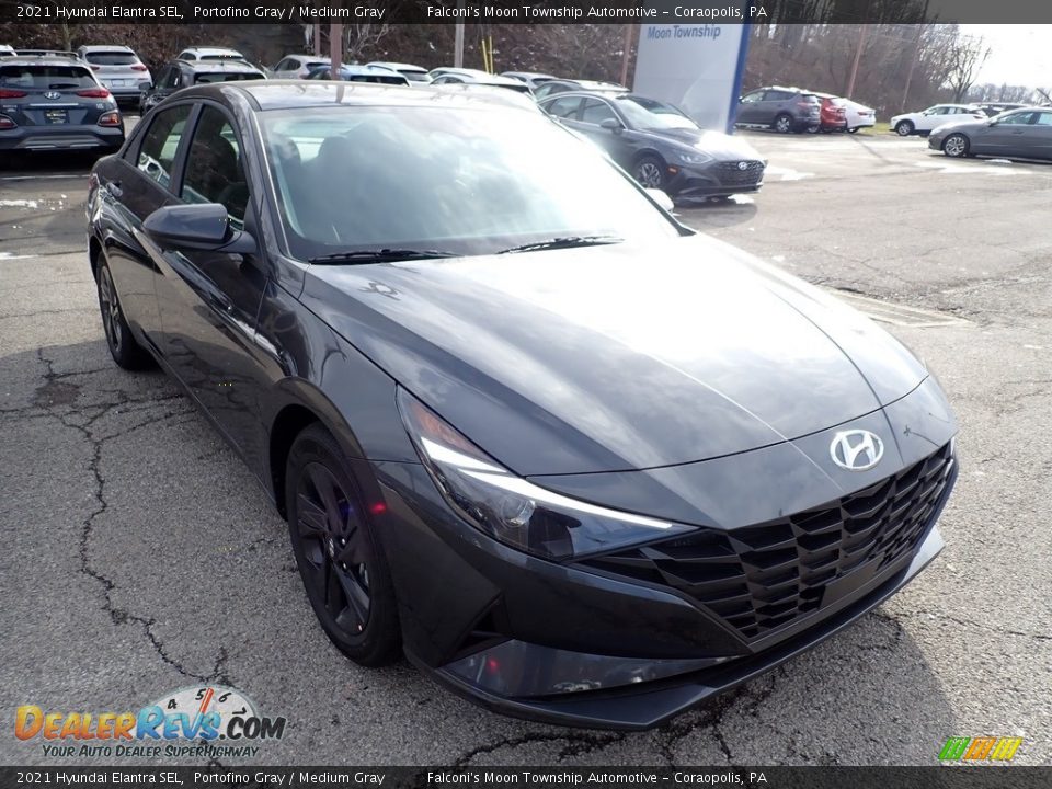 2021 Hyundai Elantra SEL Portofino Gray / Medium Gray Photo #3