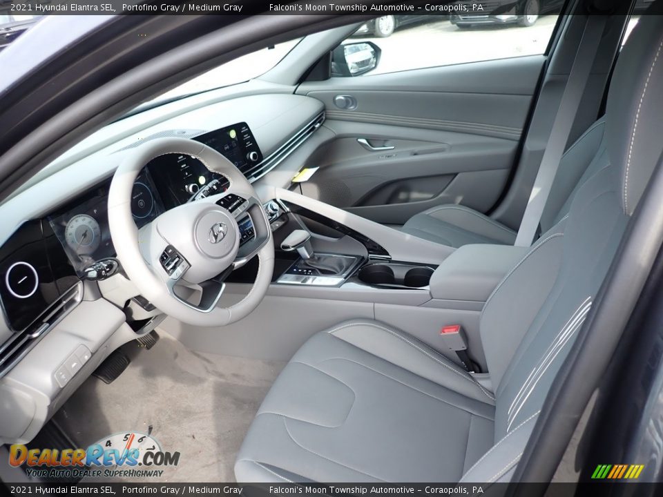 2021 Hyundai Elantra SEL Portofino Gray / Medium Gray Photo #9