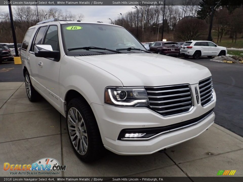 2016 Lincoln Navigator Select 4x4 White Platinum Metallic / Ebony Photo #8