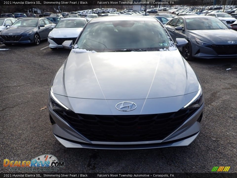 2021 Hyundai Elantra SEL Shimmering Silver Pearl / Black Photo #4