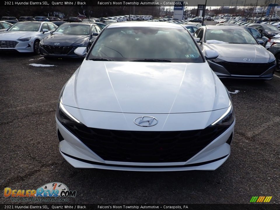 2021 Hyundai Elantra SEL Quartz White / Black Photo #4