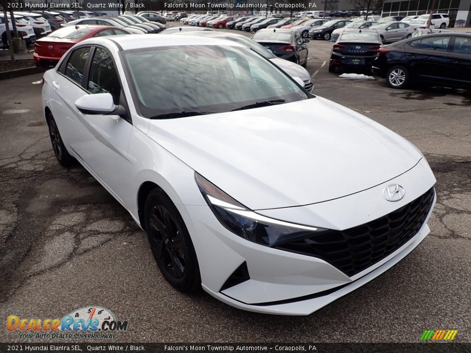 2021 Hyundai Elantra SEL Quartz White / Black Photo #3