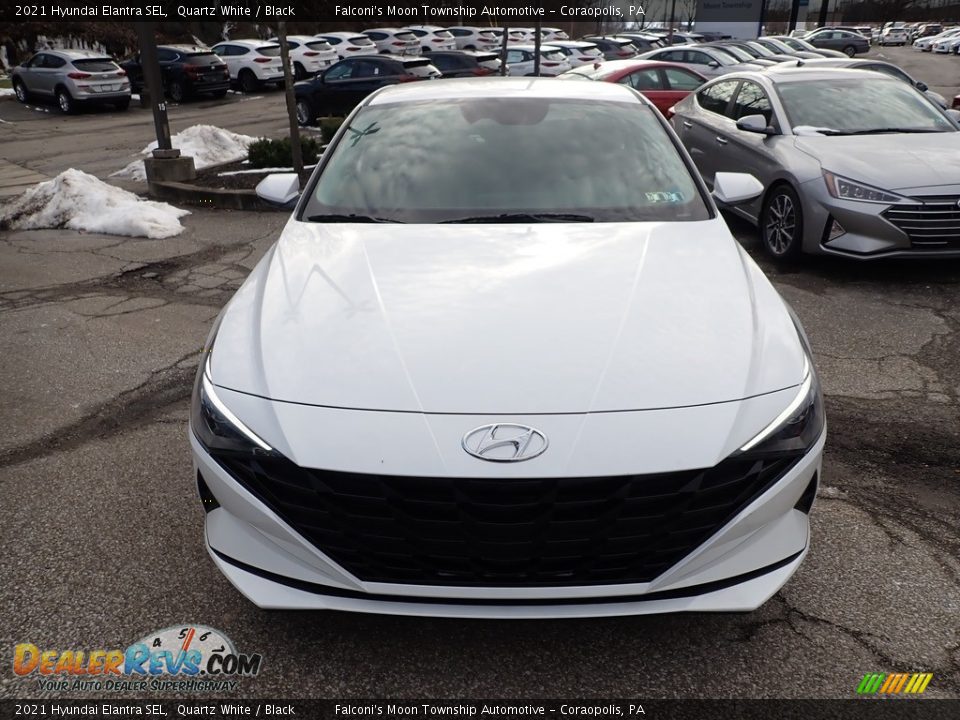 2021 Hyundai Elantra SEL Quartz White / Black Photo #4