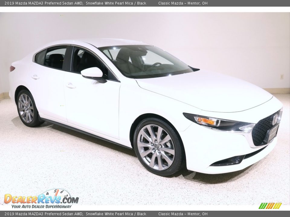 2019 Mazda MAZDA3 Preferred Sedan AWD Snowflake White Pearl Mica / Black Photo #1