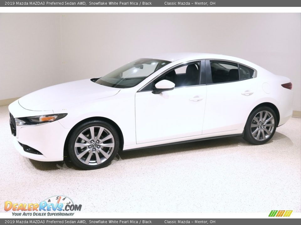 2019 Mazda MAZDA3 Preferred Sedan AWD Snowflake White Pearl Mica / Black Photo #3