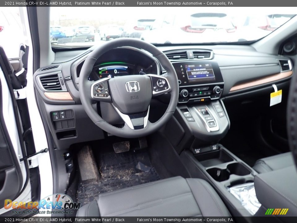 Black Interior - 2021 Honda CR-V EX-L AWD Hybrid Photo #9