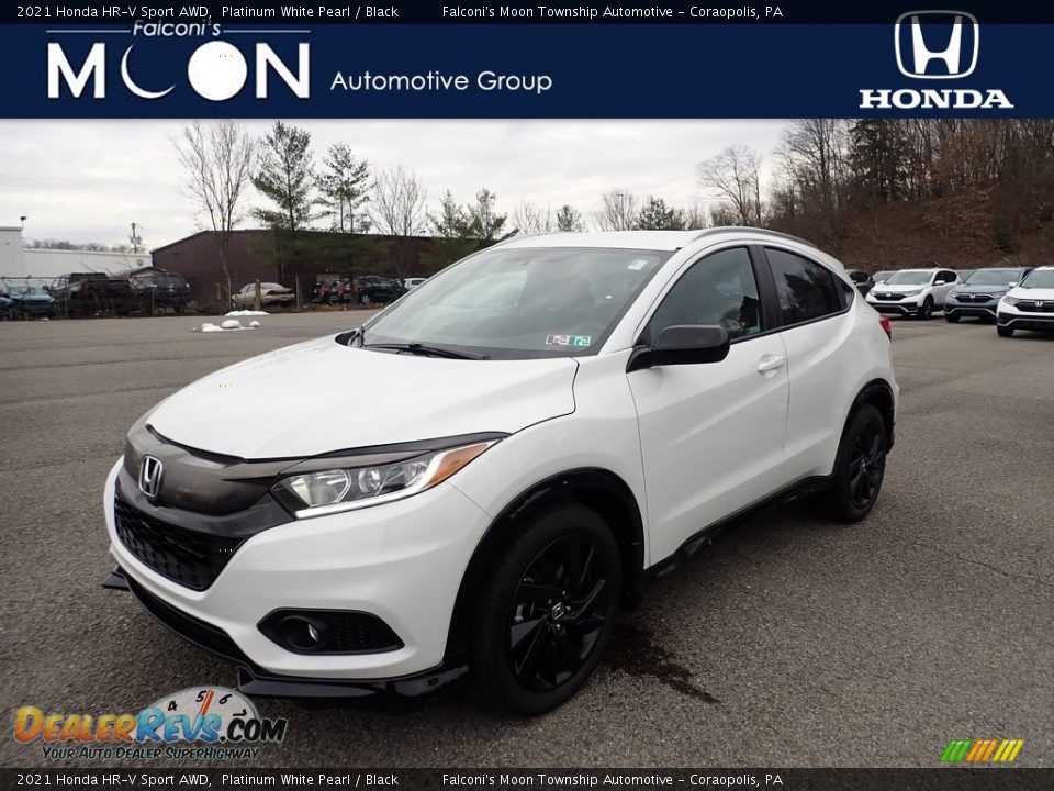 2021 Honda HR-V Sport AWD Platinum White Pearl / Black Photo #1