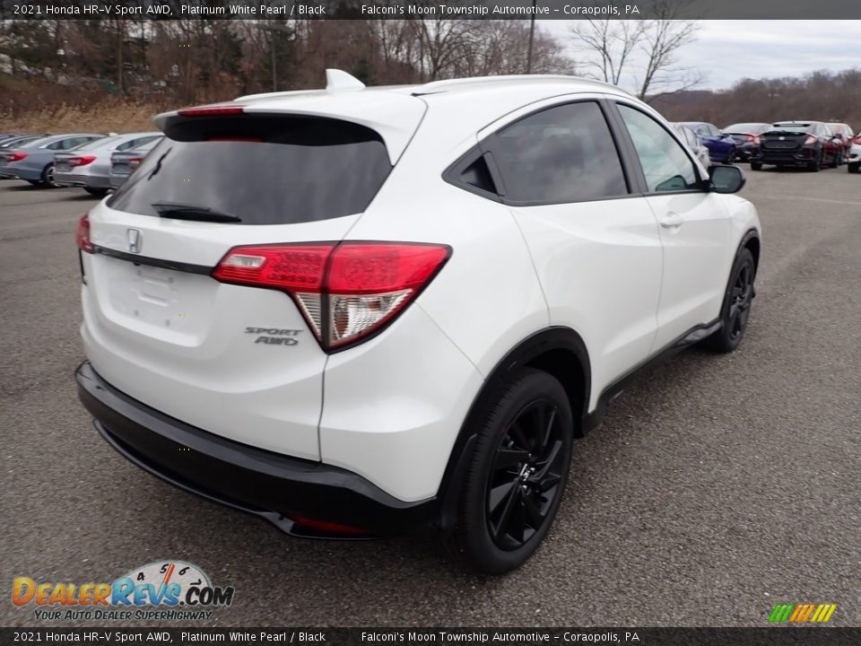 2021 Honda HR-V Sport AWD Platinum White Pearl / Black Photo #6