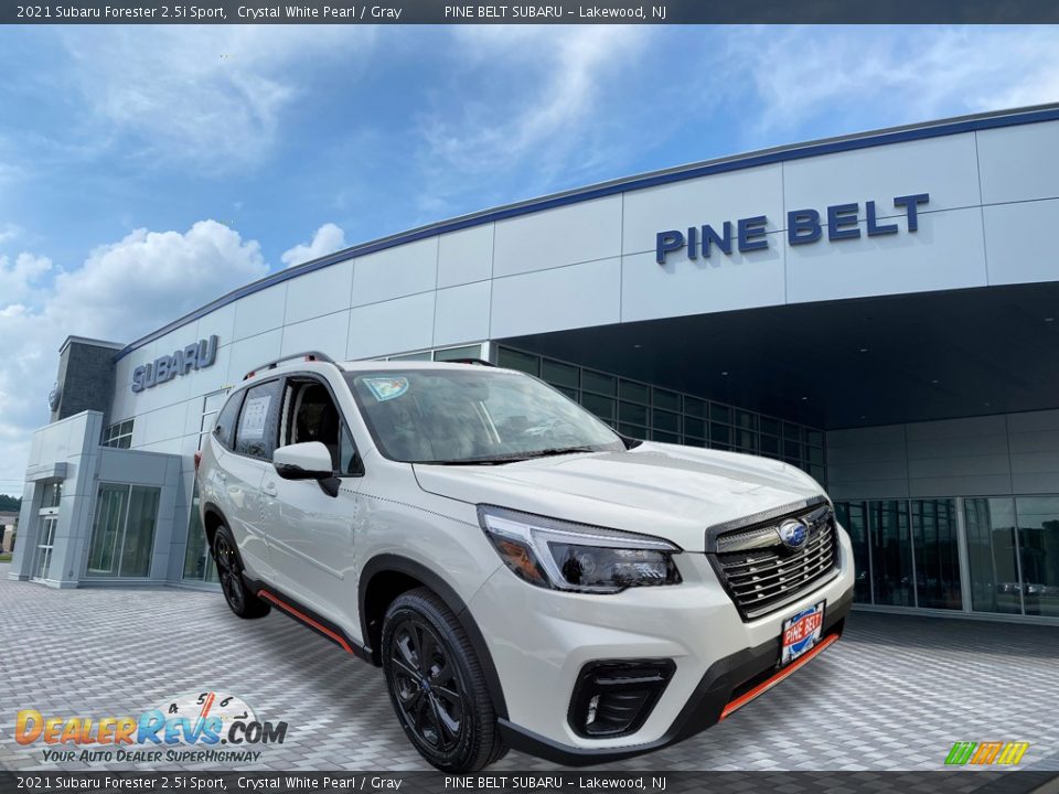 2021 Subaru Forester 2.5i Sport Crystal White Pearl / Gray Photo #1