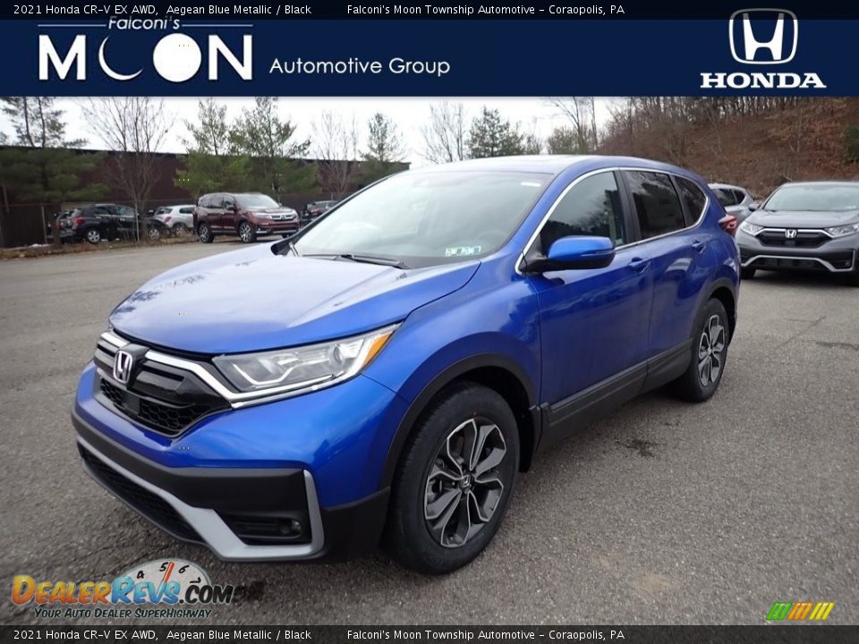 2021 Honda CR-V EX AWD Aegean Blue Metallic / Black Photo #1