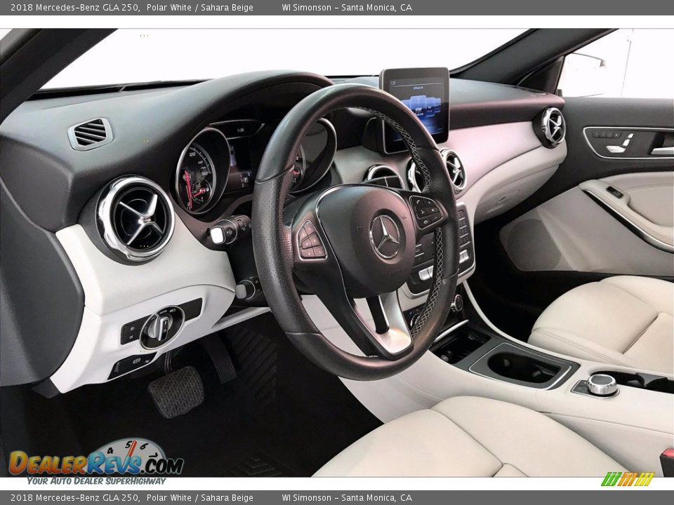 2018 Mercedes-Benz GLA 250 Polar White / Sahara Beige Photo #14