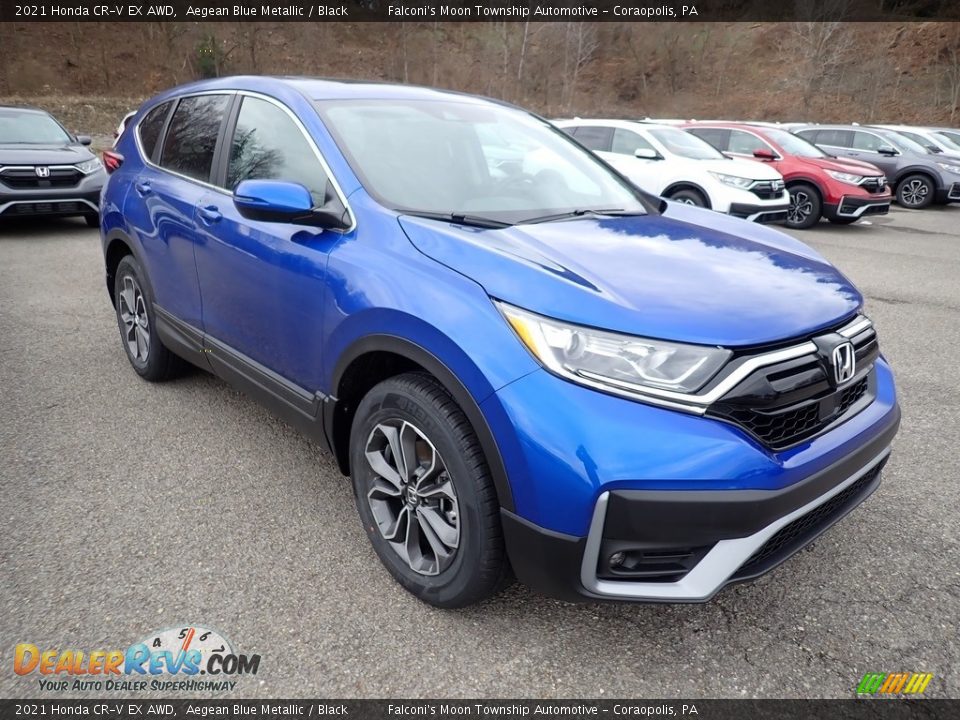 Front 3/4 View of 2021 Honda CR-V EX AWD Photo #6