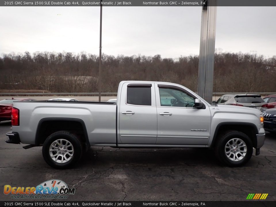 2015 GMC Sierra 1500 SLE Double Cab 4x4 Quicksilver Metallic / Jet Black Photo #5